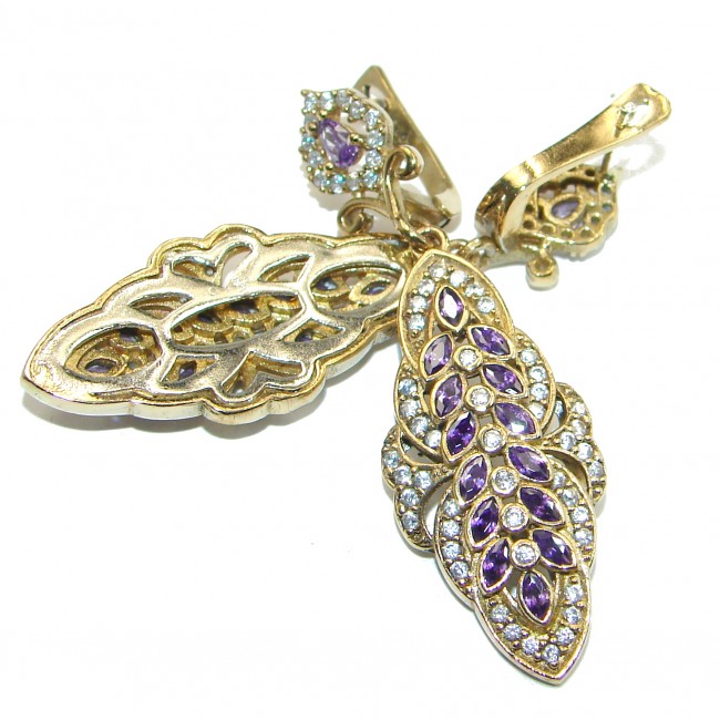 Sublime Purple Quartz .925 Sterling Silver handmade earrings