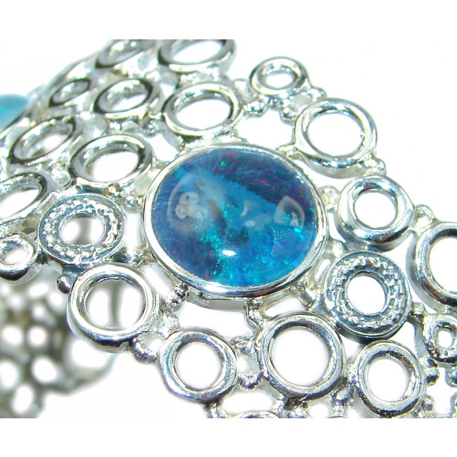 Sublime Doublet Opal .925 Sterling Silver handcrafted Bracelet / Cuff