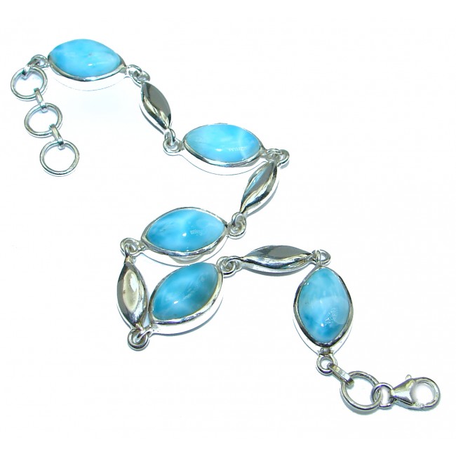 Sublime Blue Larimar .925 Sterling Silver handcrafted Bracelet