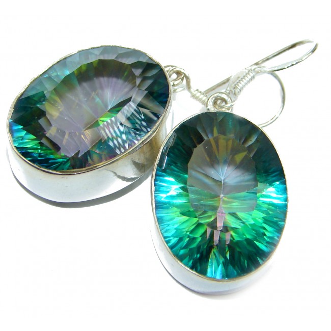 Green Magic Topaz .925 Sterling Silver handmade earrings