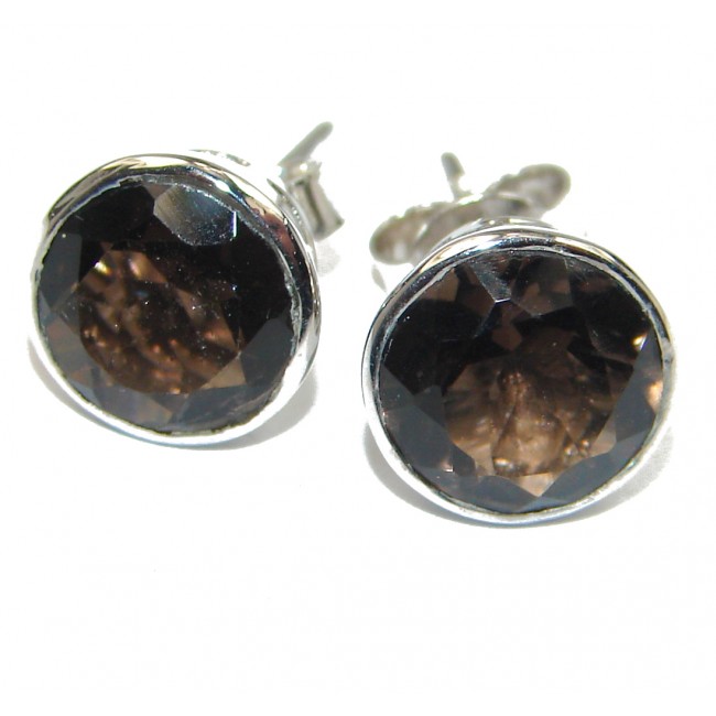 Smoky Topaz .925 Sterling Silver handmade earrings