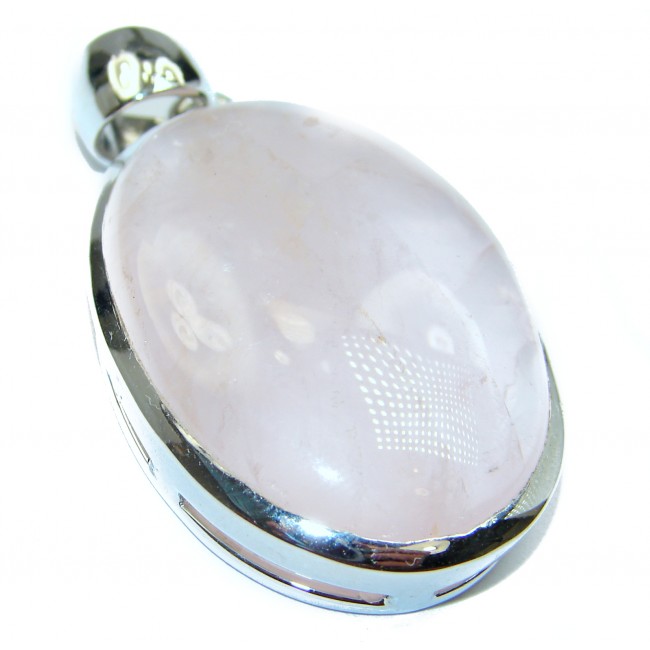Pink Power 79ct Rose Quartz .925 Sterling Silver handcrafted Pendant