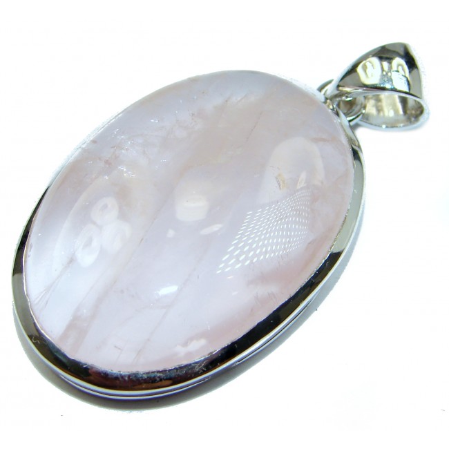 Pink Power 79ct Rose Quartz .925 Sterling Silver handcrafted Pendant