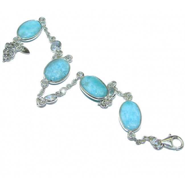 Sublime Blue Larimar .925 Sterling Silver handcrafted Bracelet