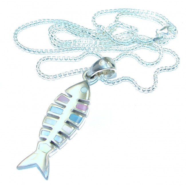 Fish Blister Pearl .925 Sterling Silver necklace