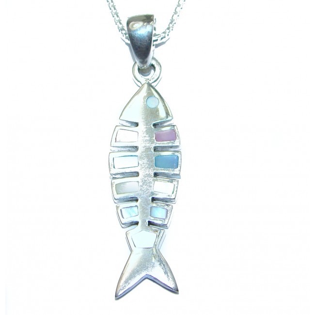 Fish Blister Pearl .925 Sterling Silver necklace