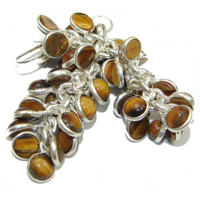 Just Perfect Tigers Eye .925 Sterling Silver HANDCRAFTED earrings