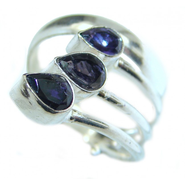 Iolite .925 Sterling Silver Ring s. 9