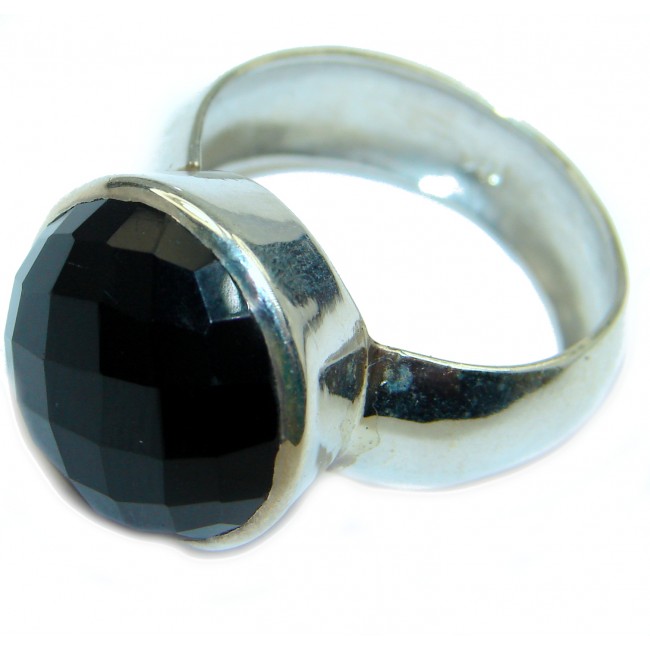 Majestic Authentic Onyx .925 Sterling Silver handmade Ring s. 10 1/4