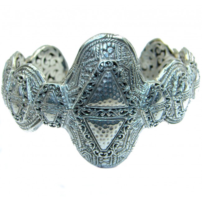 Huge Luxury 61 grams .925 Sterling Silver handcrafted Bracelet / Cuff