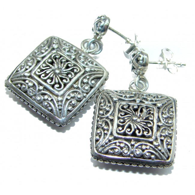 Bali Treasure .925 Sterling Silver handmade earrings