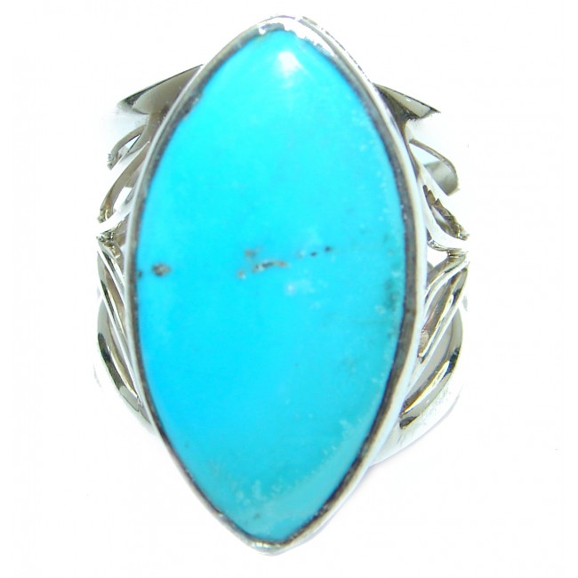 Genuine Sleeping Beauty Turquoise .925 Sterling Silver handcrafted Ring size 8