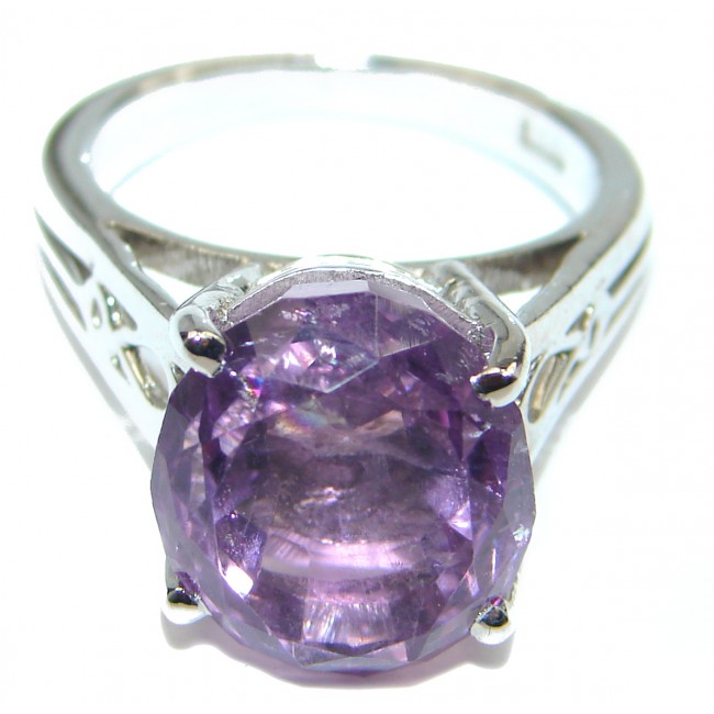 Pink Amethyst .925 Sterling Silver handmade ring size 8 1/4