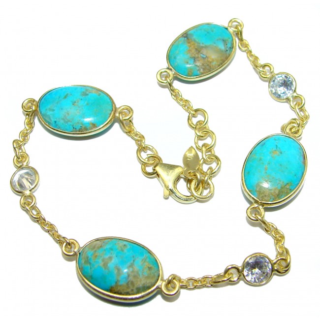 Natural Beauty Turquoise .925 Sterling Silver handmade Bracelet