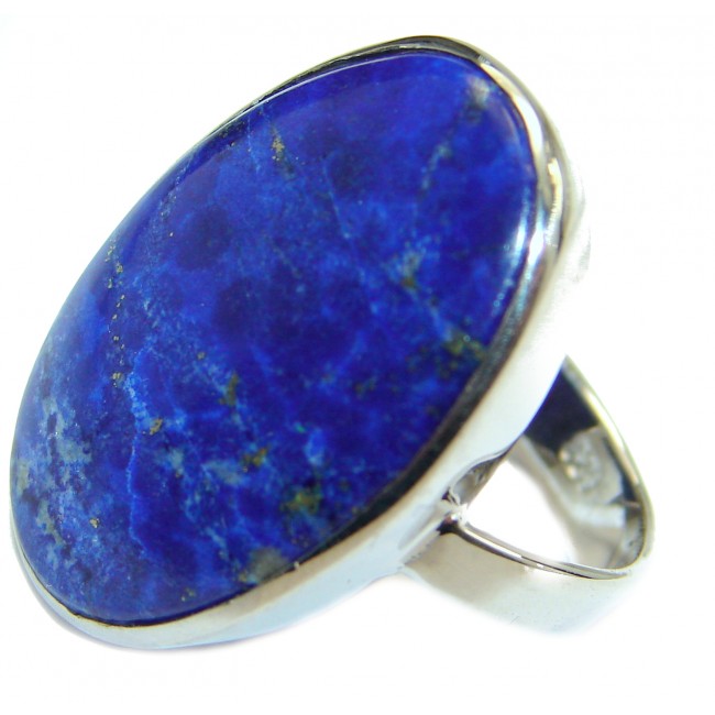 Ocean Inspired Lapis Lazuli .925 Sterling Silver handmade Ring s. 7