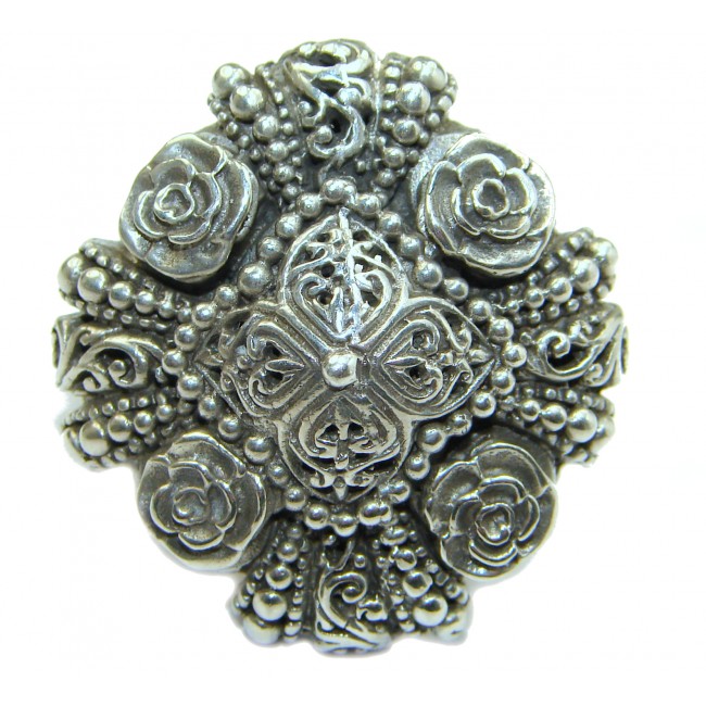Celtic Cross .925 Sterling Silver Bali handmade ring size 9
