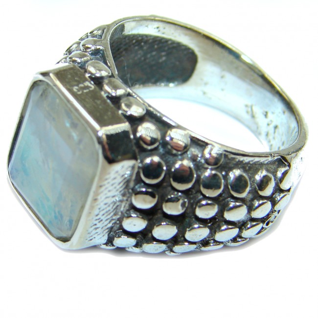 Energazing Moonstone .925 Sterling Silver handmade Ring size 8 1/4