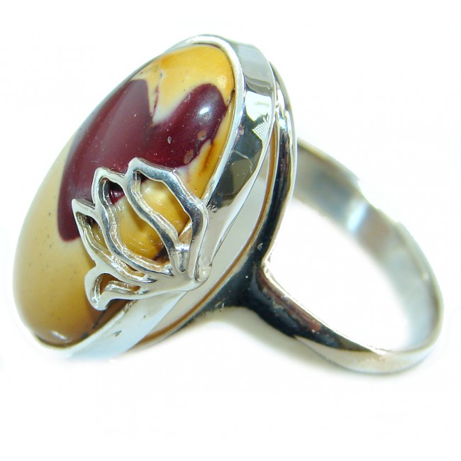 Mookaite .925 Sterling Silver handmade ring size 8