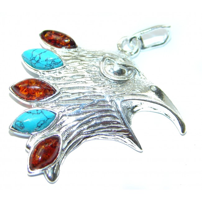 Eagle-s Head .925 Sterling Silver handcrafted Pendant
