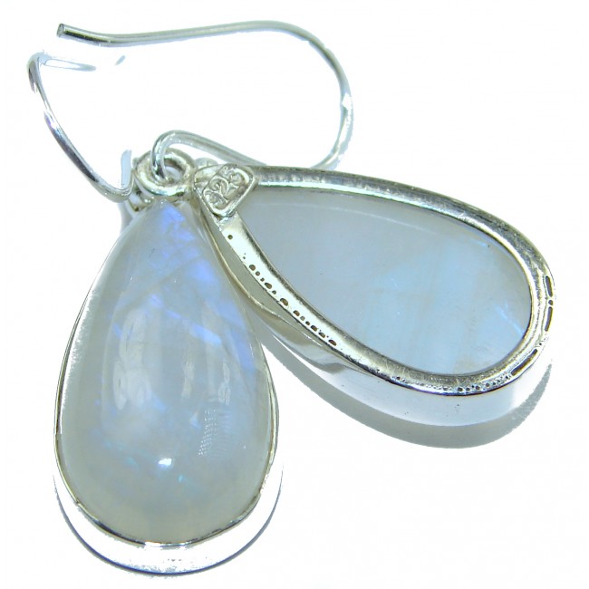 Classic Design White Moonstone .925 Sterling Silver earrings