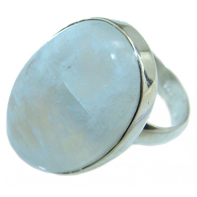 Energazing Moonstone .925 Sterling Silver handmade Ring size 7 adjustable