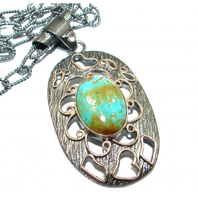Carico Lake Royston Turquoise .925 Sterling Silver handcrafted necklace