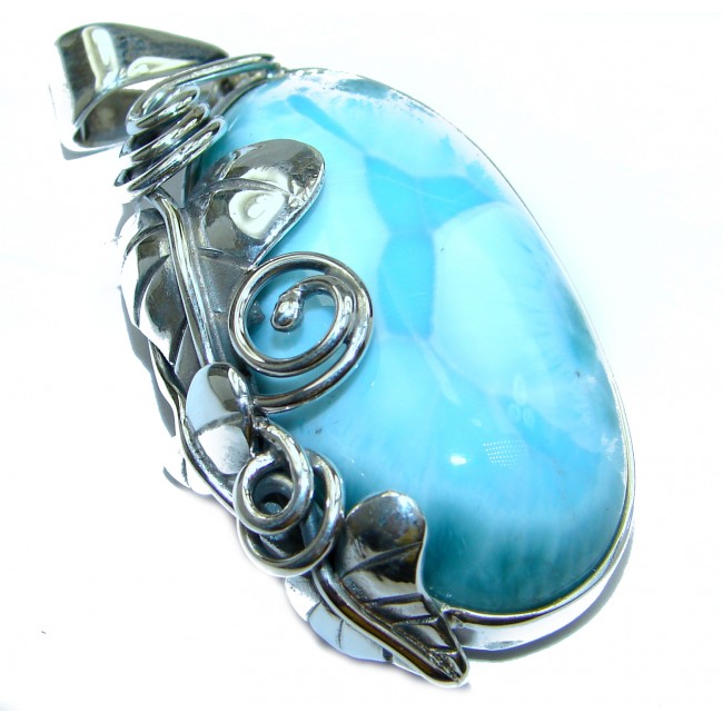 Back to Nature quality Larimar .925 Sterling Silver handmade pendant