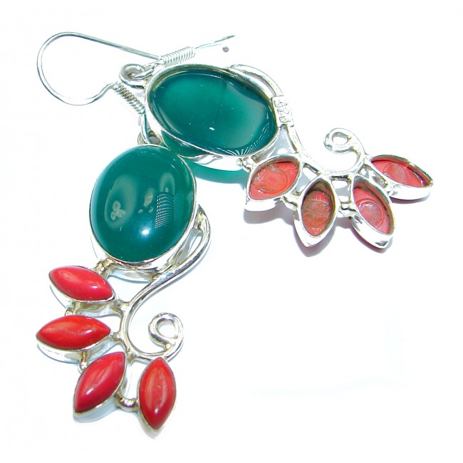 Authentic Agate .925 Sterling Silver handmade earrings