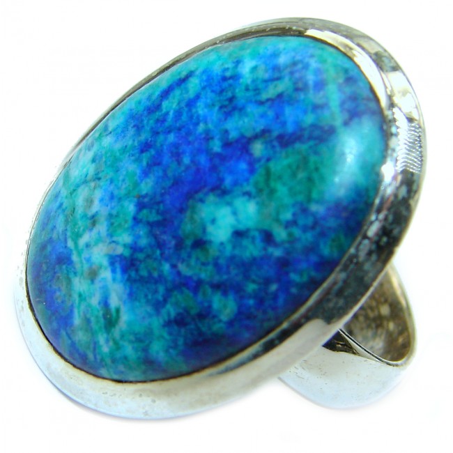 Great quality Blue Azurite .925 Sterling Silver handcrafted Ring size 7 1/4