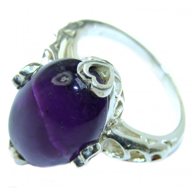 Spectacular Amethyst .925 Sterling Silver handcrafted Ring size 9 1/4
