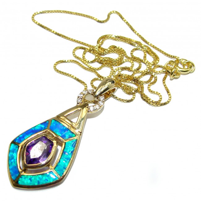Gallery Piece Japanese Opals .925 Sterling Silver necklace