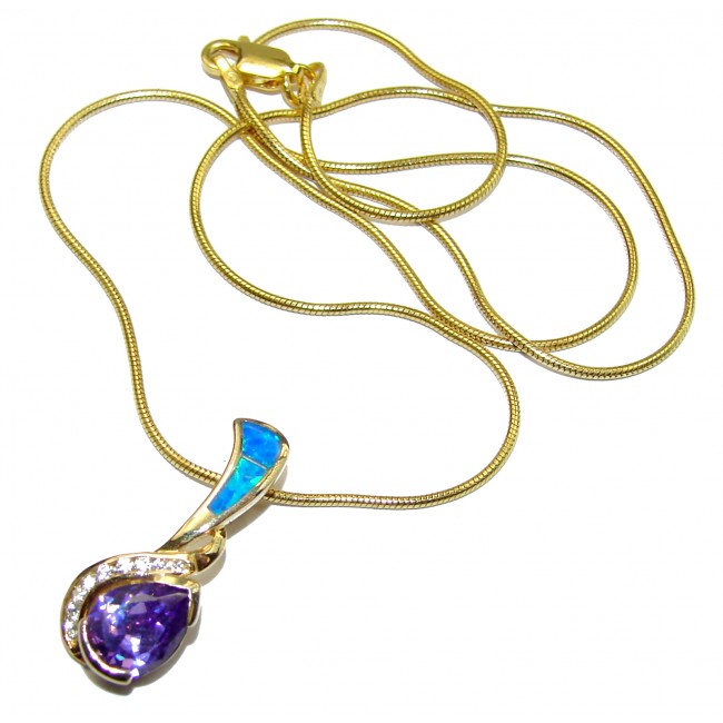 Gallery Piece Japanese Opals .925 Sterling Silver necklace