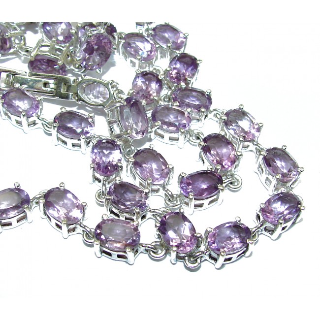 Sublime genuine Amethyst .925 Sterling Silver handcrafted necklace