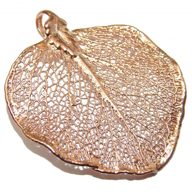 Copper dipped Leaf .925 Sterling Silver handcrafted Pendant