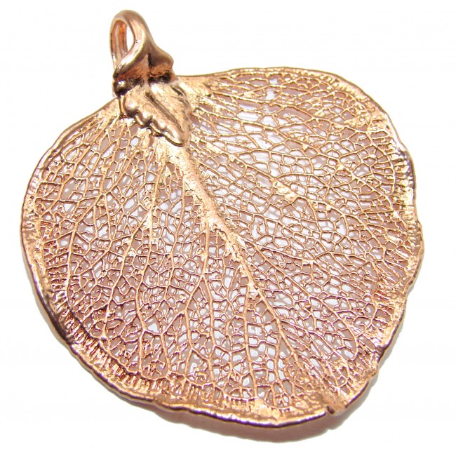 Copper dipped Leaf .925 Sterling Silver handcrafted Pendant