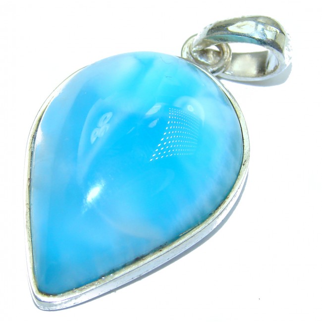 Perfectly Blue Larimar .925 Sterling Silver handmade pendant