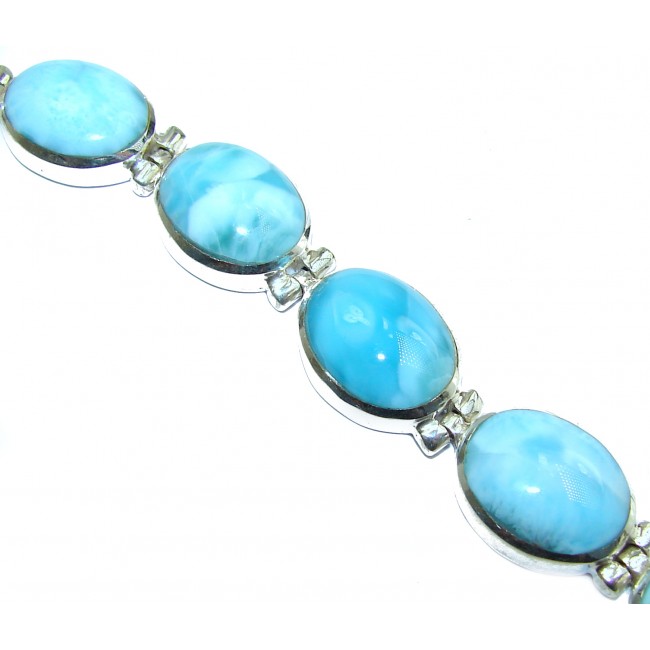 Classy Design authentic Larimar .925 Sterling Silver handcrafted Bracelet