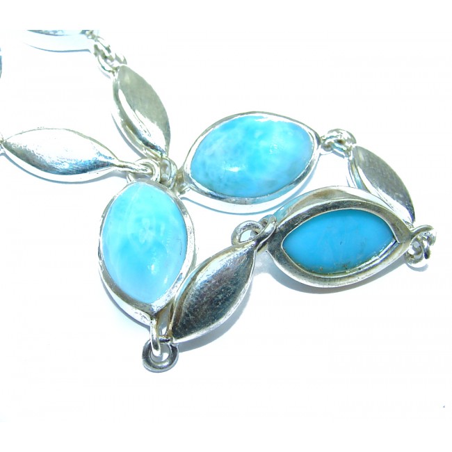 Classy Design authentic Larimar .925 Sterling Silver handcrafted Bracelet