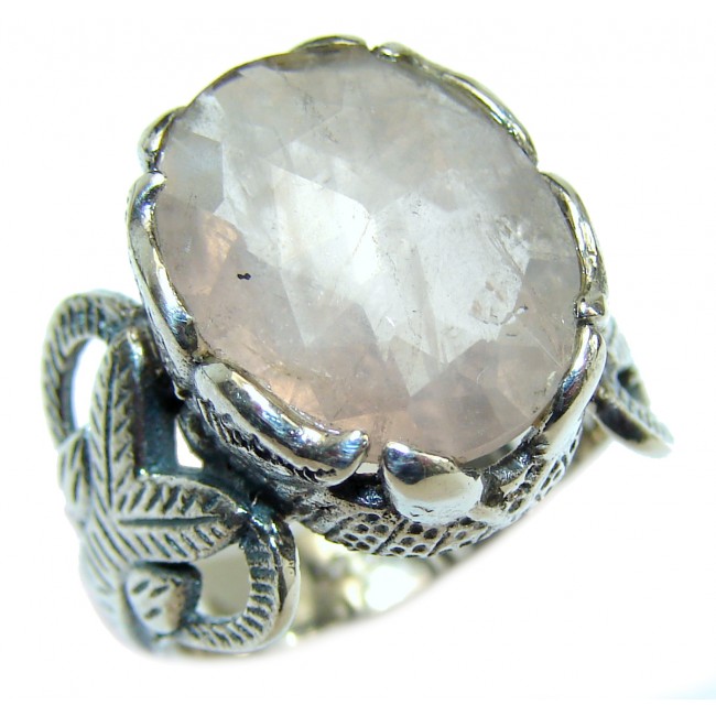 Spinal Quartz 14K Gold over .925 Sterling Silver handcrafted ring size 6