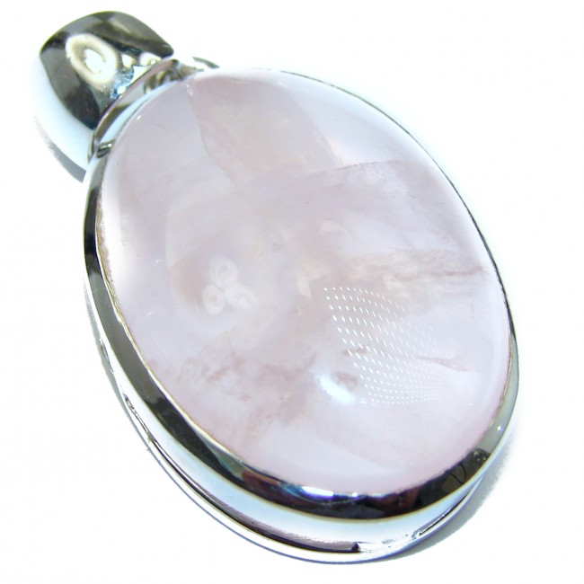 Timeless Beauty Rose Quartz .925 Sterling Silver handcrafted Pendant