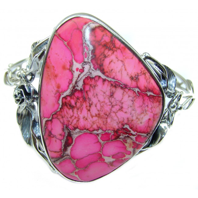 Julietta Pink Sea Sediment Jasper .925 Sterling Silver handmade Bracelet
