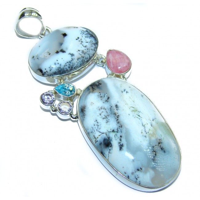 Perfect quality Dendritic Agate .925 Sterling Silver handmade Pendant