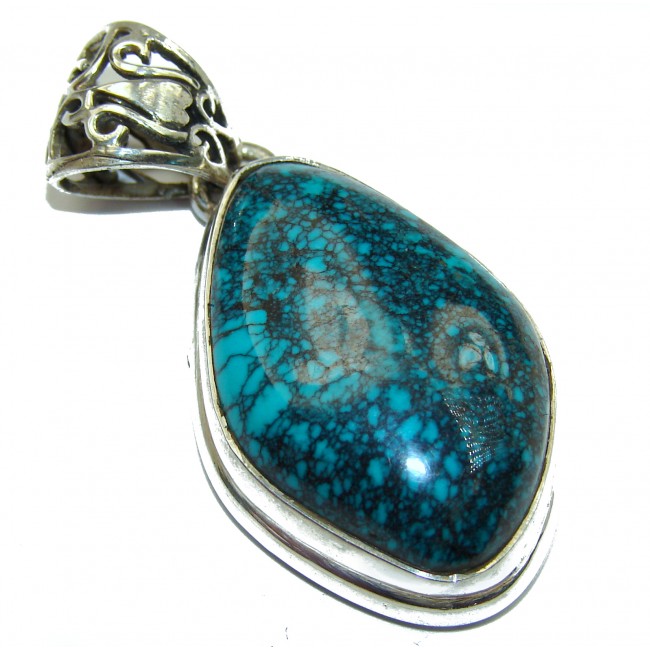 Authentic Turquoise .925 Sterling Silver handmade Pendant