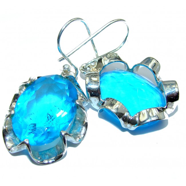 Angel Blue Quartz .925 Sterling Silver handcrafted earrings