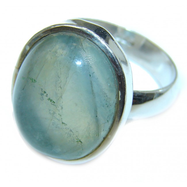 Natural Fluorite Sterling Silver ring s. 9