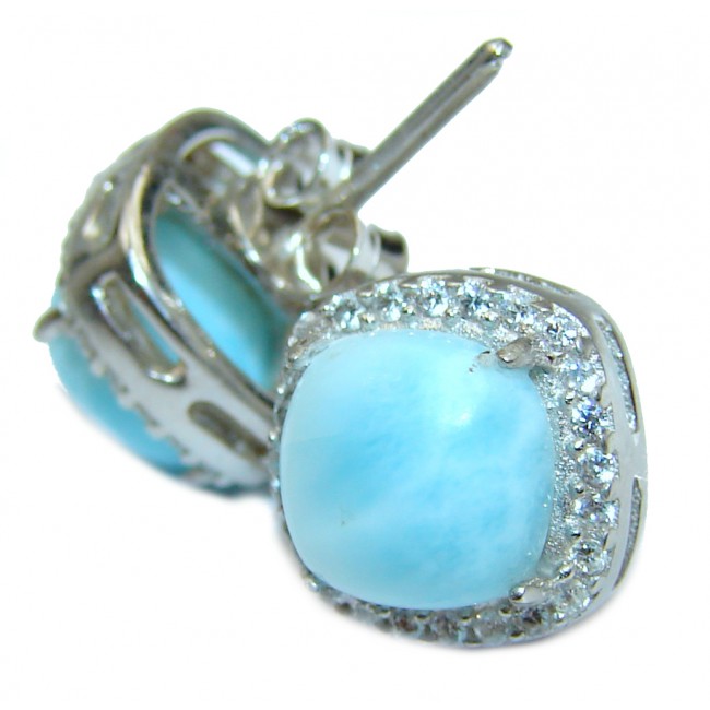 Blue Legacy Larimar .925 Sterling Silver handmade earrings