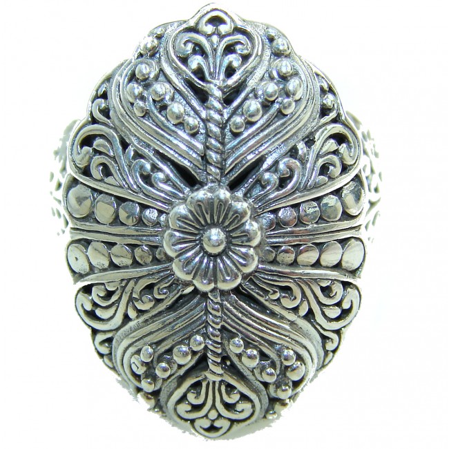 Bali Design .925 Sterling Silver handmade ring s. 8
