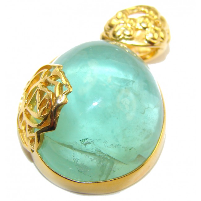 Simple Beauty Apatite 18K Gold over .925 Sterling Silver handcrafted Pendant