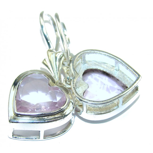 Norwegian Pink Fiord Quartz .925 Sterling Silver earrings