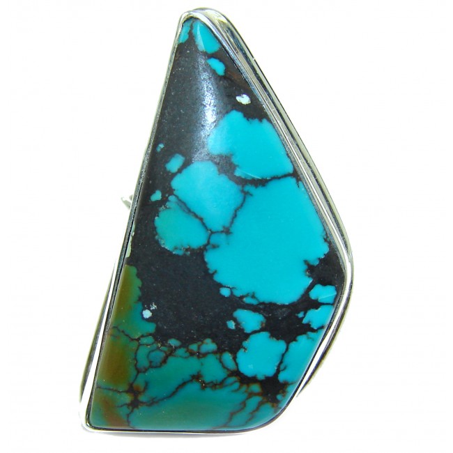 Energizing Turquoise .925 Sterling Silver handmade Ring size 9